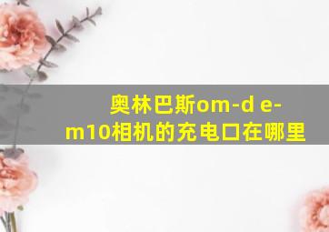 奥林巴斯om-d e-m10相机的充电口在哪里